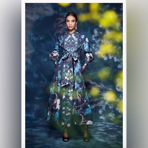 Marchesa Printed Silk Dress
